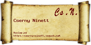 Cserny Ninett névjegykártya